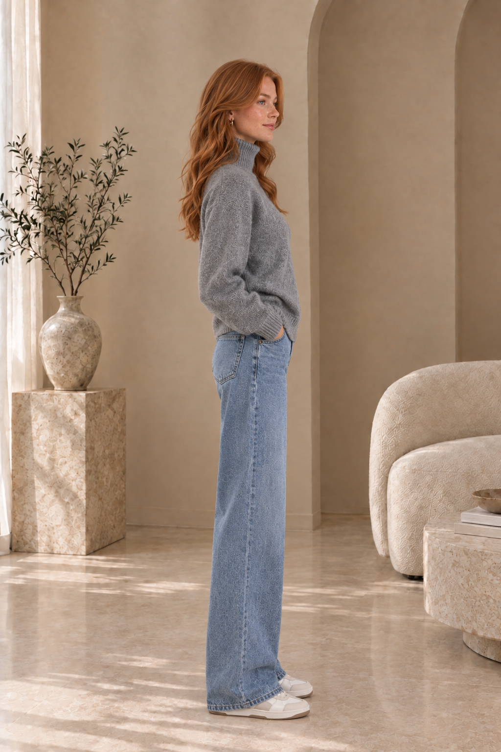 Women's Long Sleeve High Neck Turtleneck Sweater