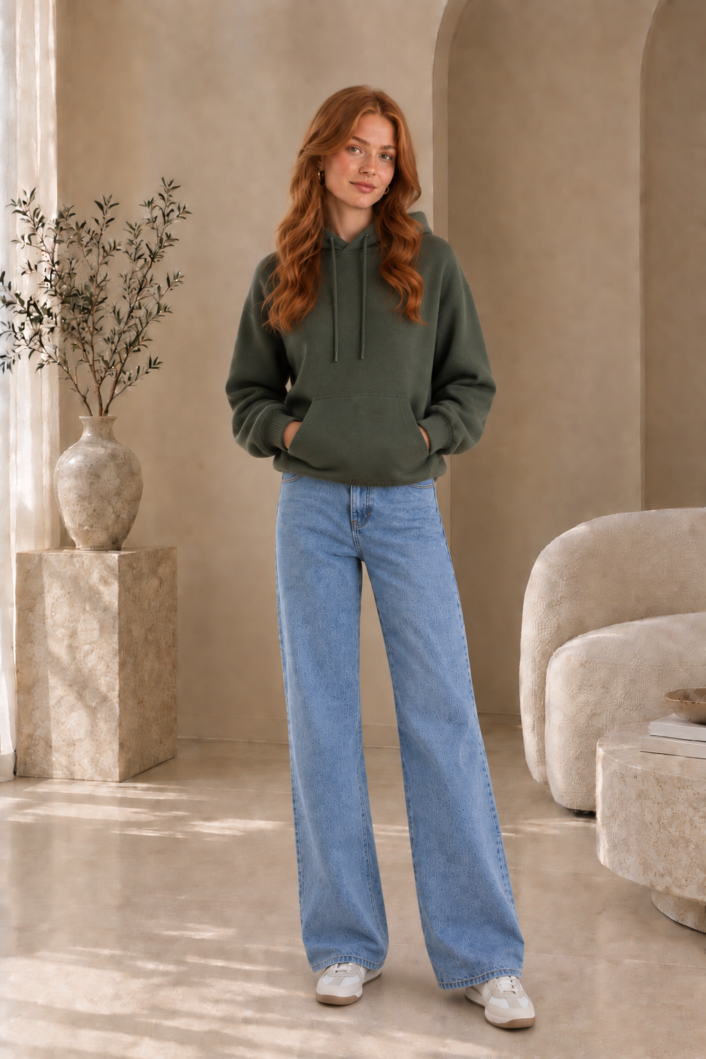 Women's Classic Solid Long Sleeve Hoodie