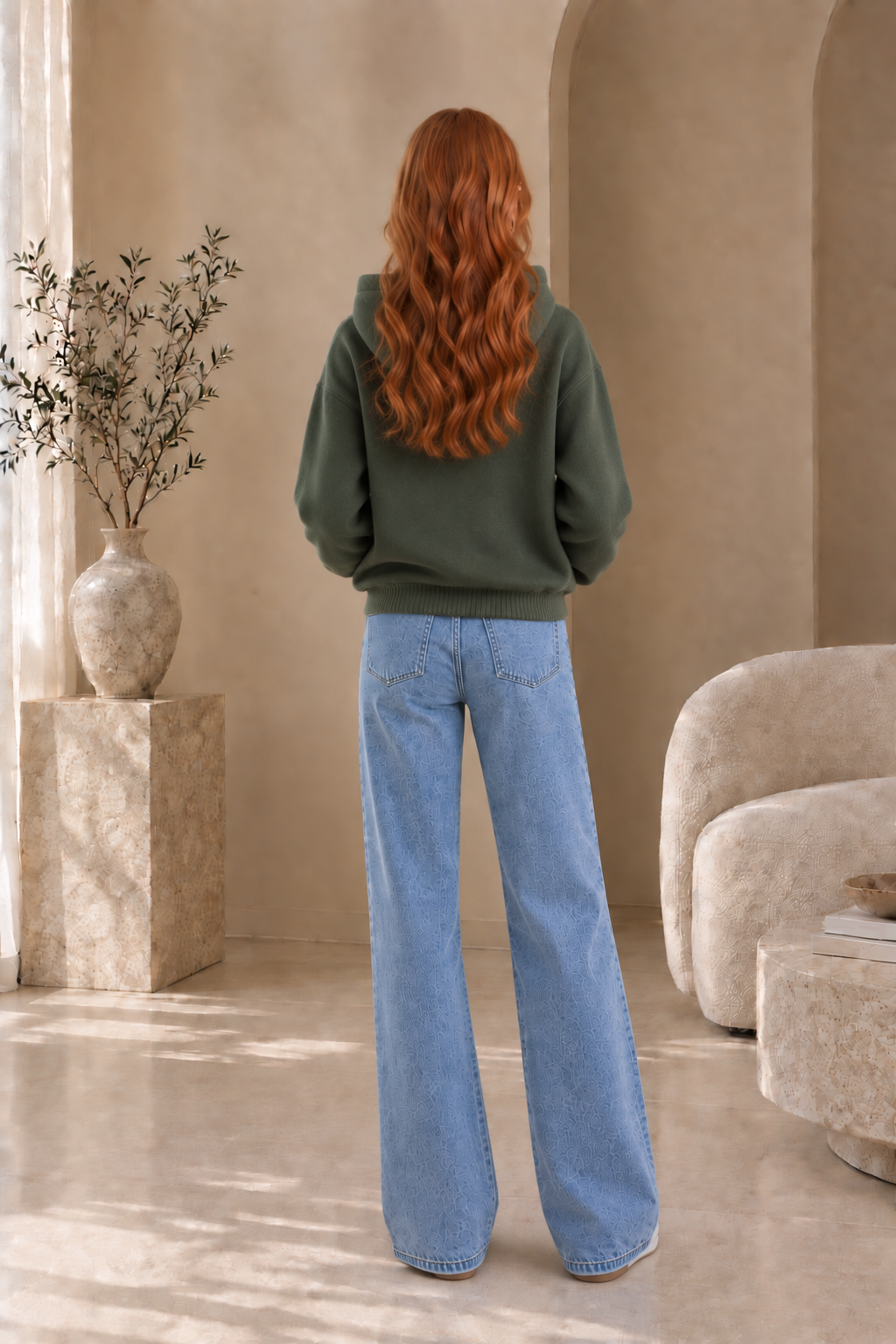 Women's Classic Solid Long Sleeve Hoodie