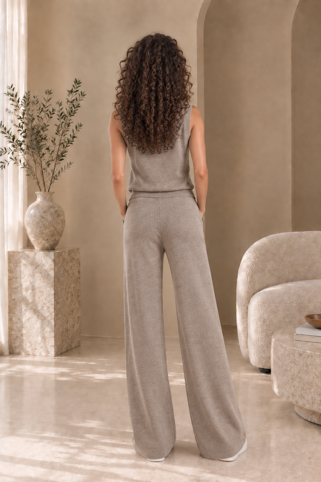 Women's Two-Piece Knit Lounge Set